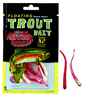 Eagle Claw Nitro Trout Worms - rot/weiss